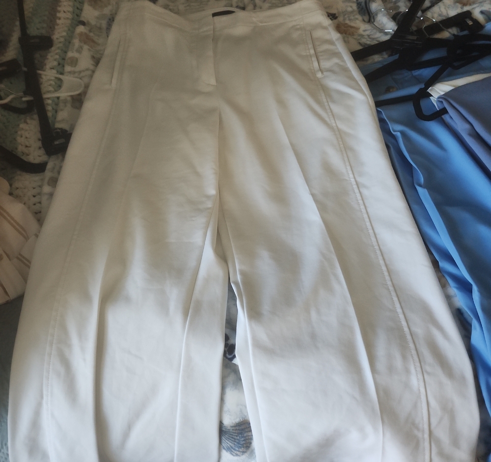 Ann Taylor Classic White Trousers